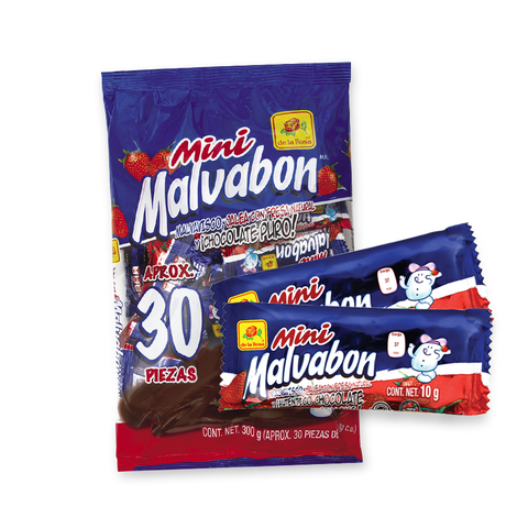 Mini malvabon c/fresa de la rosa 30pz