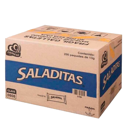 GALLETA SALADITAS 200/12 GR (SOLO CAJA)