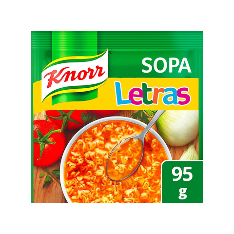 Pastas knor letras 95gr