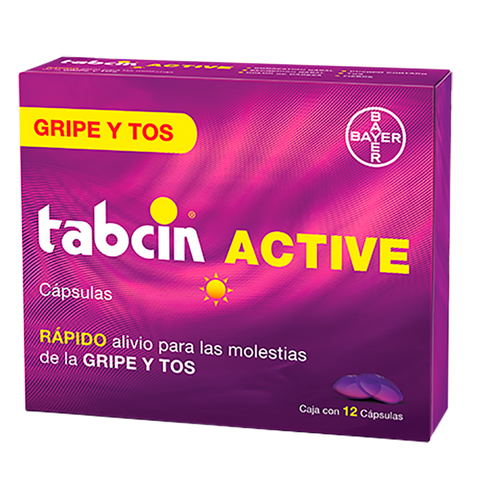 Tabcin Active gripe y tos 12 tabletas