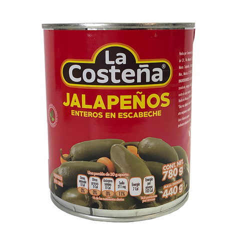 Chiles jalapeños La Costeña 780 gr