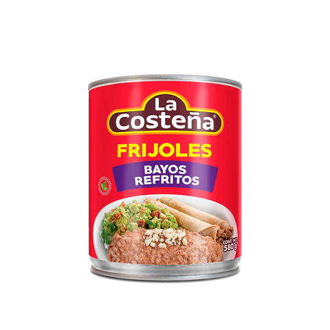 Frijoles bayo refrito costeña 580gr