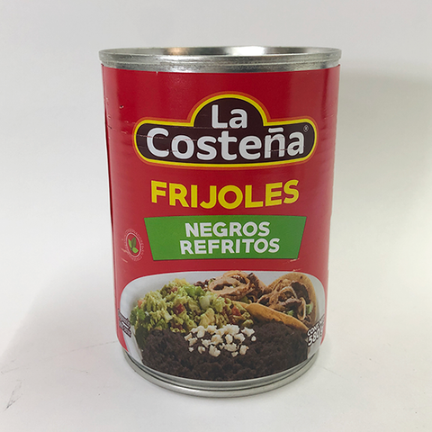 Frijoles negro refrito costeña 580gr