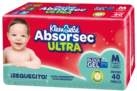 Pañal absorsec ultra med 40pz