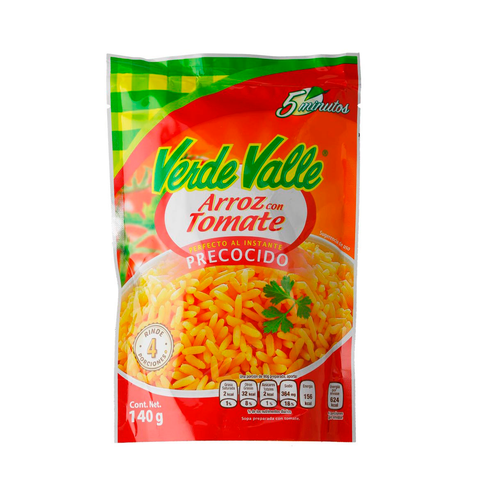 Arroz c/tomate precocido verde valle 140gr