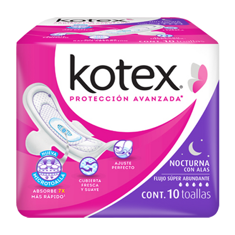 TF KOTEX NOCTURNA C/A 10/8 C/BONNUS