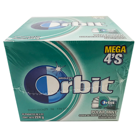 CHICLE ORBIT POLAR MINT 24/40 NUEVO