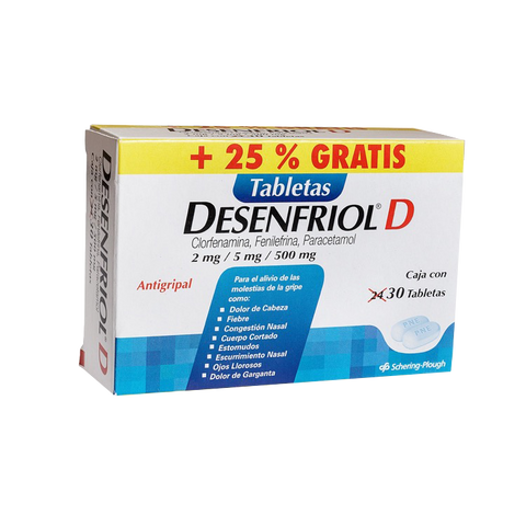 DESENFRIOL PLUS 128 Ó 162/24 TABS BARATO