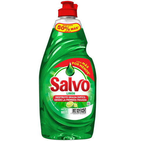 DET. SALVO LIQ LIMON 12/900 ML