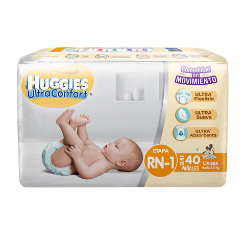 HUGGIES R. NACIDO ETAPA1 4/40 NUEVO