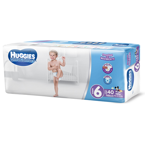 Huggies ultra confor t-6 40pz