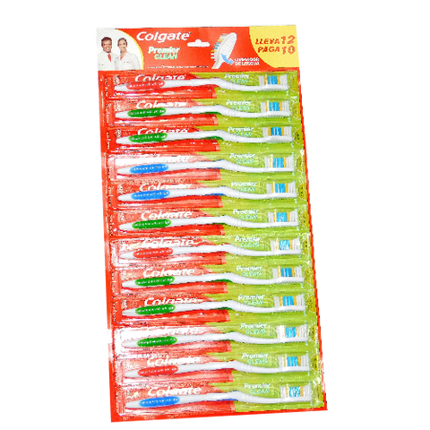 CEPILLO COLGATE PREM TAPETE12 6/10+2GRATIS